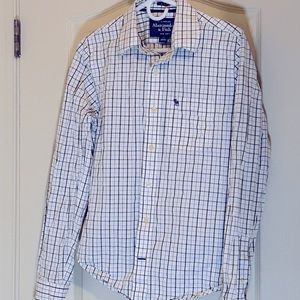 Men’s long sleeve button up Abercrombie & Fitch dress shirt small